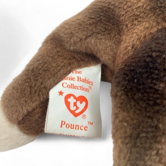 TY Beanie Babies "Pounce" The Cat 8" Plush Toy Collectible 1997 NWT - Picture 3 of 6